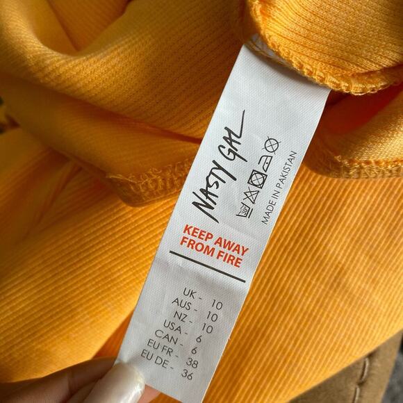 Nasty Gal sz 6 halter ribbed tube midi dress NWT‎ - Picture 8 of 11